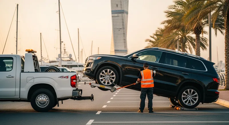 Wheel-lift recovery Dubai Marina